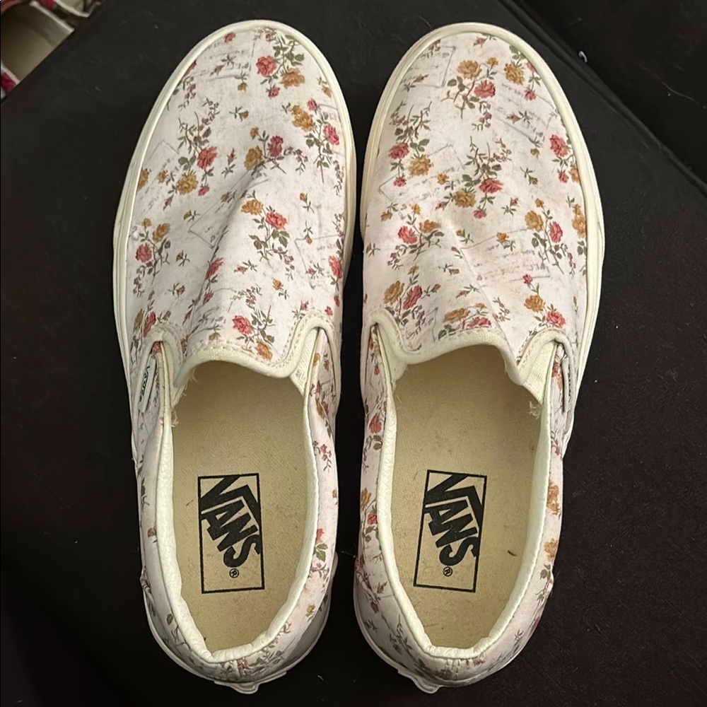 Vans Floral Canvas Slip-Ons
